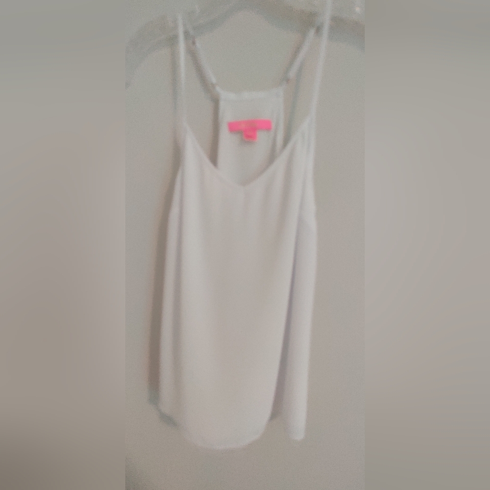Lilly Pulitzer White Spaghetti Strap White Dusk Top Sz XS